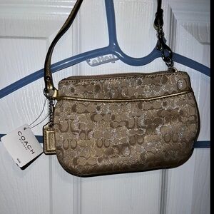 Coach Gold Signature Wristlet